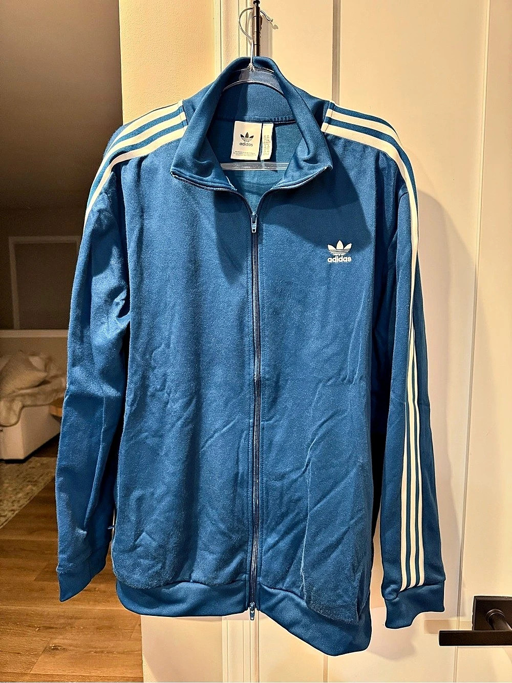adidas Adicolor Classics Firebird Track Top Men's Track Jacket Blue & White XXL